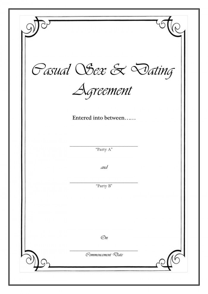 Casual Sex and Dating Agreement